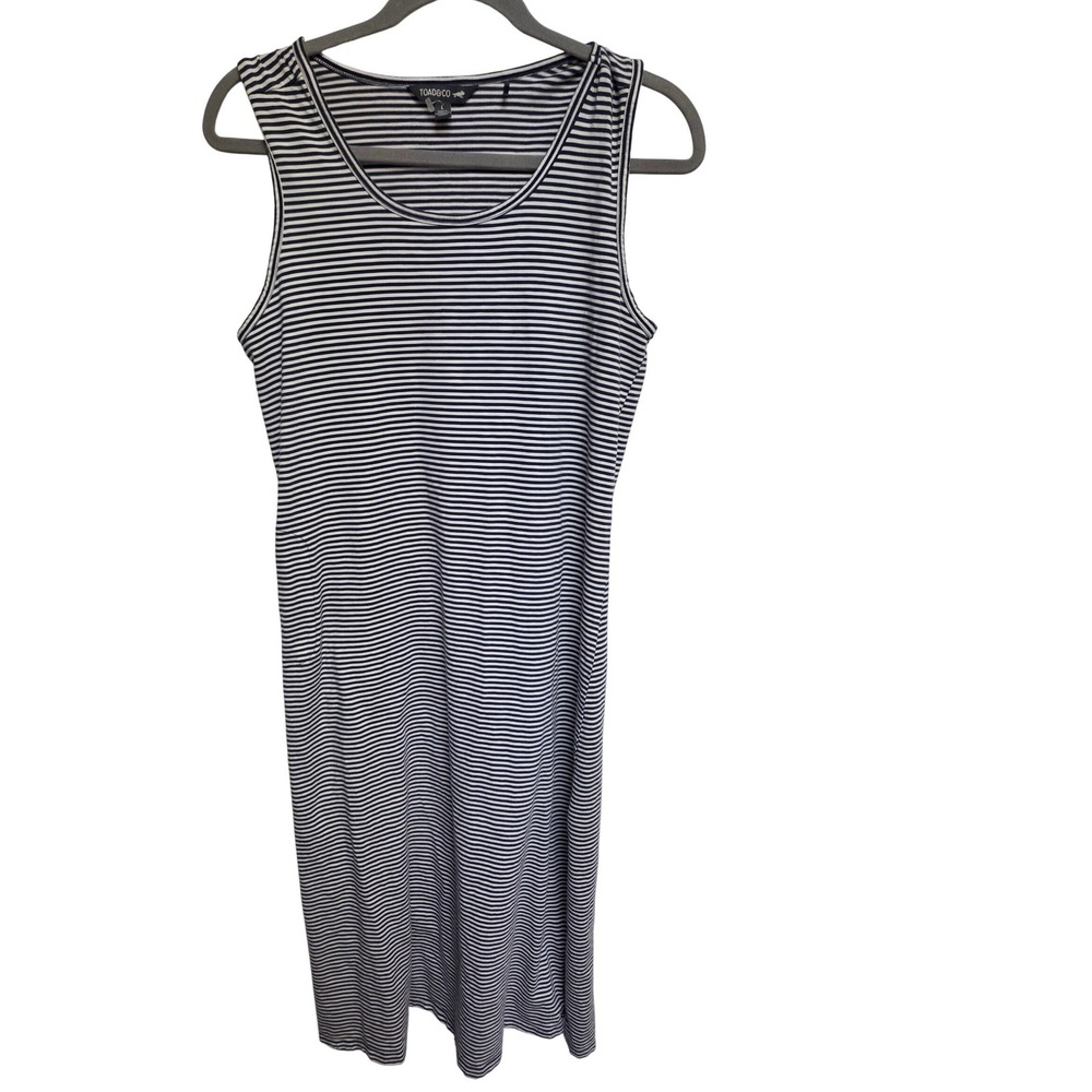 TOAD &‎ CO Striped Sleeveless Maxi Dress Navy White Size L